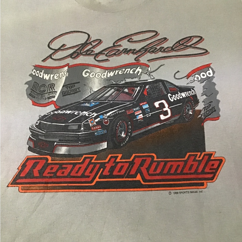 Men’s size large Dale Earnhardt ready to rumble 1989 sports T-shirt cc
